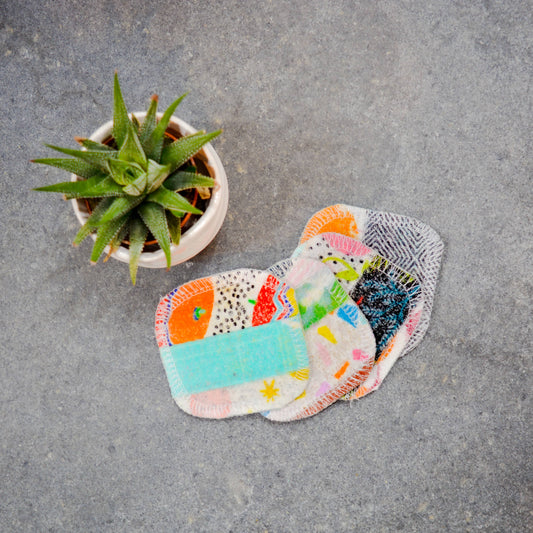 Scrap Felt Polish Pads: 4 Count