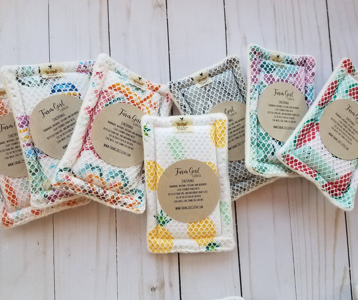 Unsponges Washable and Reusable Sponges with Hemp Fleece