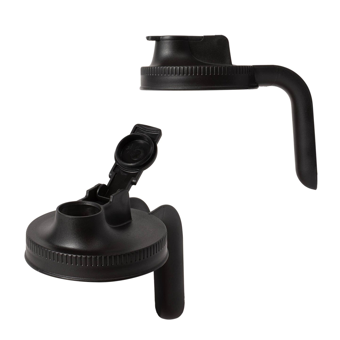 Jarware Black Spout Lid With Handle for Wide Mouth Mason Jar