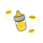 Jarware Juicer Lid for Wide Mouth Mason Jar, Yellow