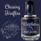 Northern nail polish bottle in the shade 'Chasing Fireflies,’ an iridescent blue-purple polish.