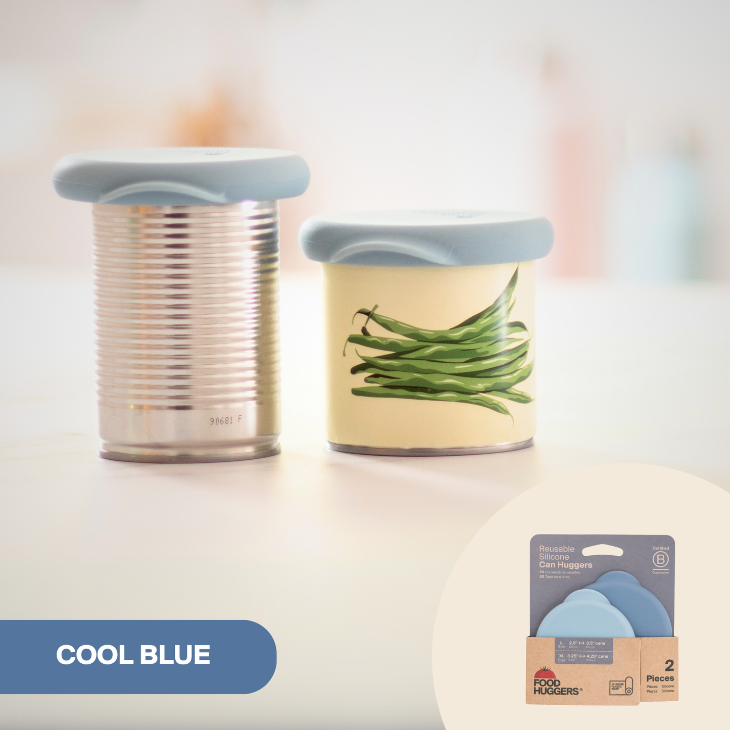 Reusable Silicone Can Huggers – Cool Blue (Set of 2)