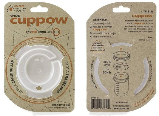 Mason Jar Drinking Lid, by Cuppow®