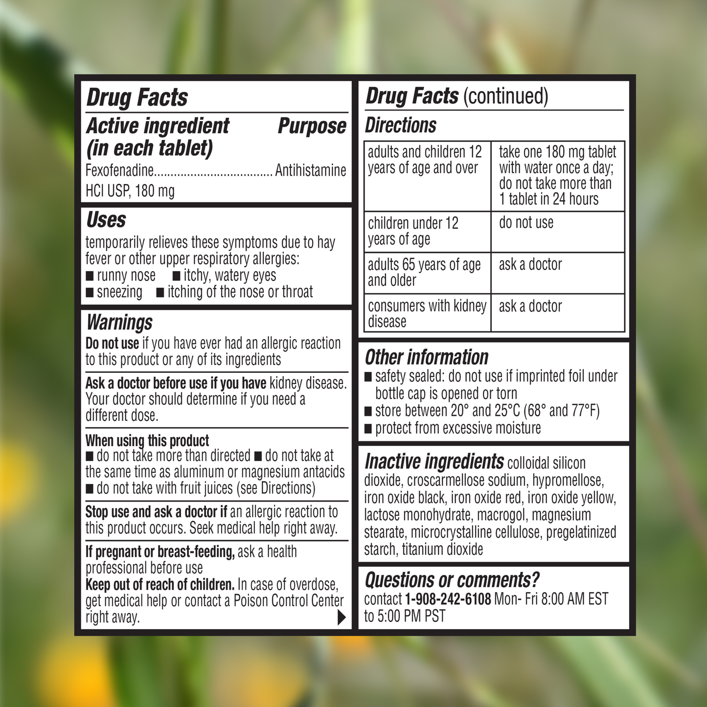 Non-Drowsy Allergy Relief (Compares to Allegra)
