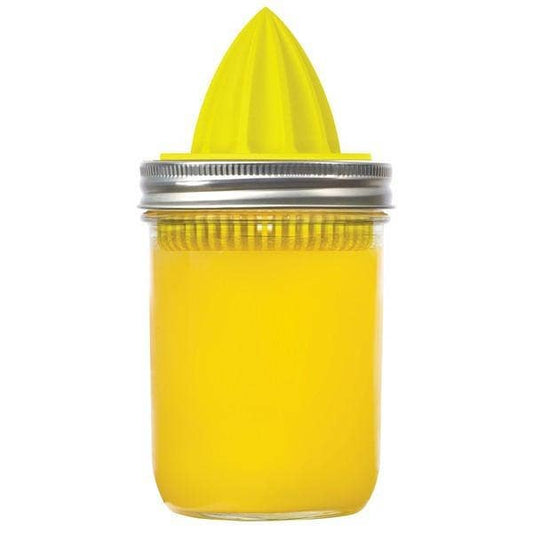Jarware Juicer Lid for Wide Mouth Mason Jar, Yellow