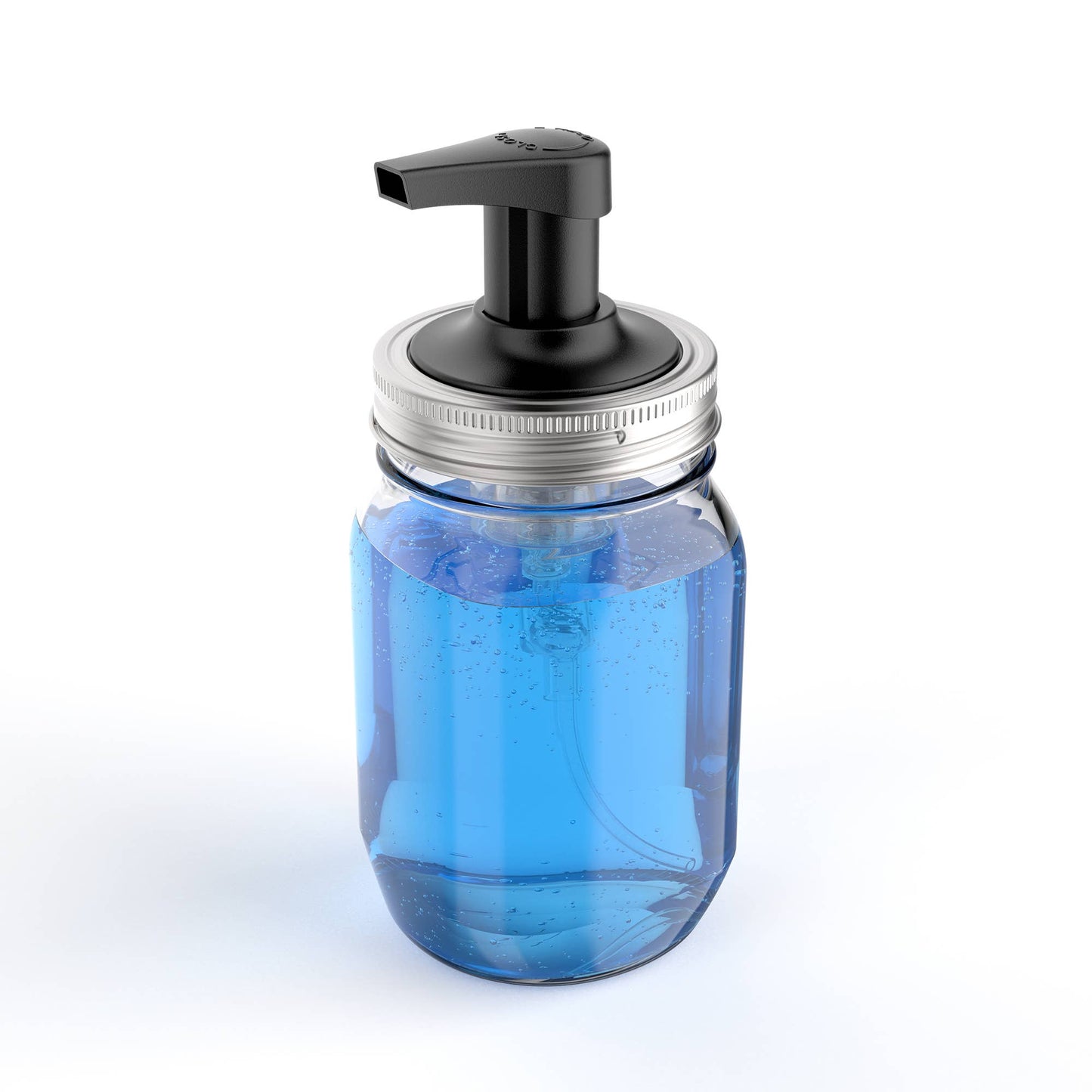 Jarware Black Foaming Soap Dispenser Lid, Regular Mouth