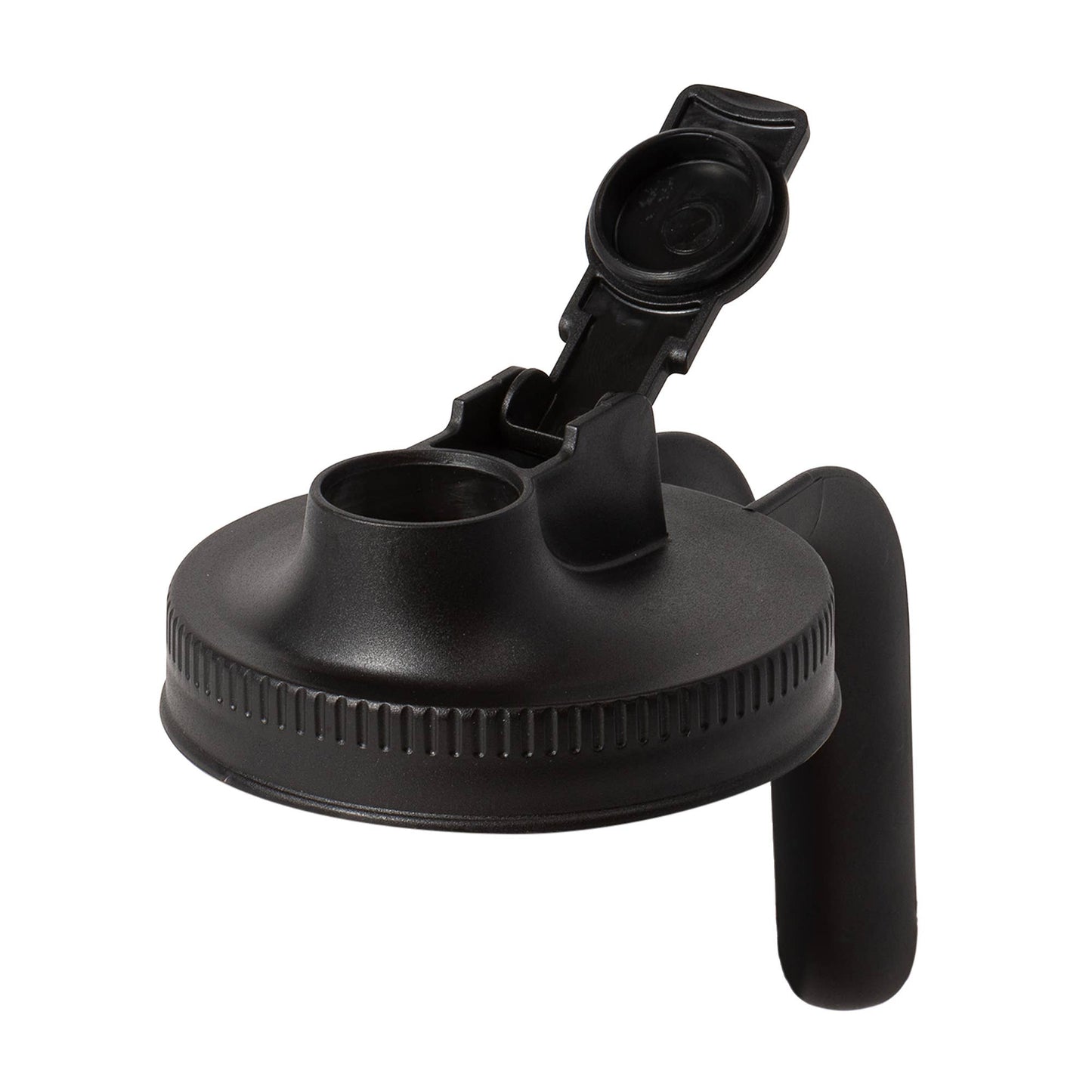 Jarware Black Spout Lid With Handle for Wide Mouth Mason Jar