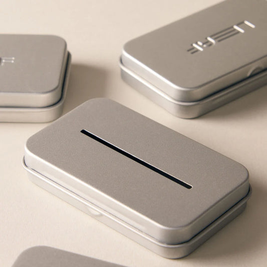 Leaf Razor Blade Recycling Tin