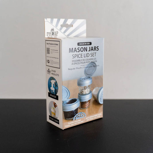 Mason Jar Spice Lid Set, by reCAP®