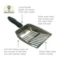 Fox Run Stainless Steel Cat Litter Scooper, 10"