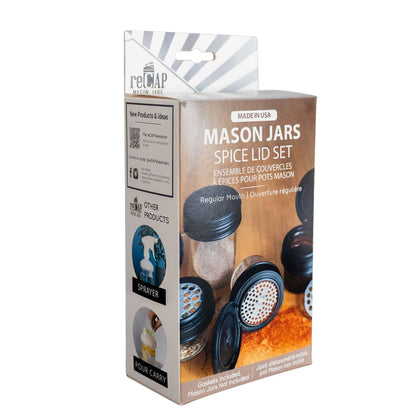 Mason Jar Spice Lid Set, by reCAP®