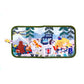 Front and back of reusable child activity book. The scene is animals on a camping trip.
