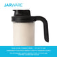Jarware Black Spout Lid With Handle for Wide Mouth Mason Jar