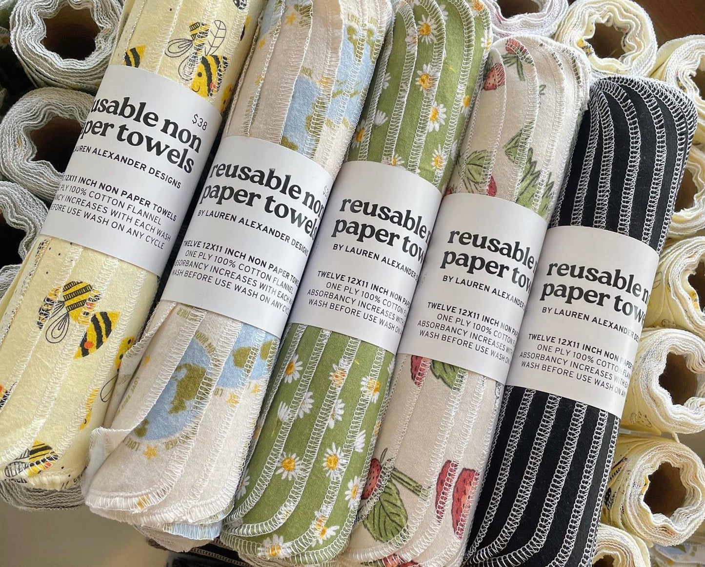 12 Pack Reusable Paper Towels